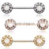 Opal Elegance Nipple Barbell Ring thumbnail-1