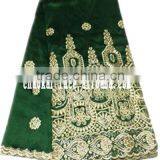 New fashion design african george lace fabric/ african embroidery george fabrics with sequins