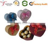 Custom wholesale sweet lovely heart shape gift packing box for chocolate candy biscuit to kids