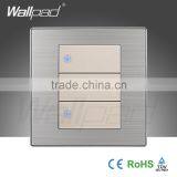 2015 Hot Sale Wallpad Push Button Random Click Switch 16A 110~250V Luxury Wall Light Switch 3 Gang 2 Way thumbnail-2
