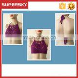 K-47 Handmade Classic Knit Crochet Sexy Genie Bra Ladies Open Back Sexy Bikini Top Women Knti Beach Bustier thumbnail-4