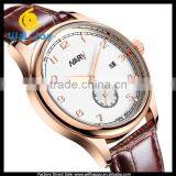 WJ-5399 Nary Luxury Calendar 30 Meters Water Resistant Quartz Men Genuine Leather Watch thumbnail-6
