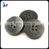 colored 4 holes unsaturated polyester resin laser engraved button