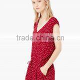 2015 Fashion Sleeveless Sexy V-neck Women' Prints Short Jumpsuits thumbnail-3