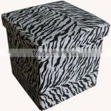 Beautiful! Zebra Foldable Storage Ottoman thumbnail-1