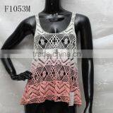 Sweet Girls Women's Lace Shirt Tiered Top Sleeveless T-shirt thumbnail-1