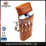 Leather Golf Ball Carrying Holder Storage Bag New Items in China Market thumbnail-1