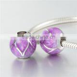 2016 European Romantic Purple Color Enamel S925 Charm Bracelet thumbnail-2