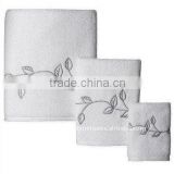 100% Cotton Square White Embriodered Towels Baths