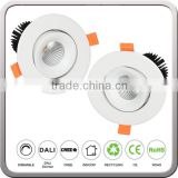 100LM/W round recessed mounted 9w cob led down light with narrow beam angle 15 30 degree