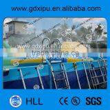 Inflatable water park game in swimming pool