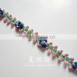 Colourful Rose Fabric Lace Trim thumbnail-4