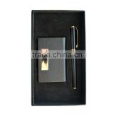 Pen and business card holder for promotional gifts