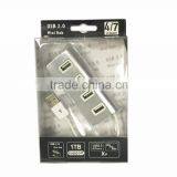 High-end Mini Silver Metal 4 Ports 2.0 USB Hub Aluminium thumbnail-5