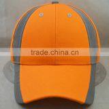 3M Light-reflecting Neon Orange Cap 8 Panels Cap 58cm for Adult With Hook and Loop Adjust Back.