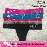 Factory direct breathable sexi g-string customized design transparent thongs micro women under panties