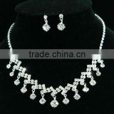 Bridal Rhinestone Crystal Necklace Earrings Set CS1141