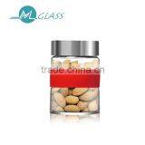 High Borosilicate Glass Jar Glass Tank With Stainless Steel Lid 300ml Handmade Glassware QM419 thumbnail-1