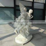 Large White Marble Angel Garden Statue thumbnail-3