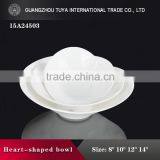 Fancy Ceramic Stackable Heart Shape Soup Bowls thumbnail-1