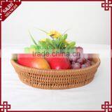 Round Shape Rattan Craft Fruit Proofing Basket for Supermarket Storage thumbnail-2