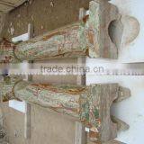 CUSTOM DESIGN DARK GREEN ONYX COLUMNS PILLARS CARVED TOP thumbnail-1