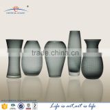 grey etching glass flower pot stand,china flower vase wholesale