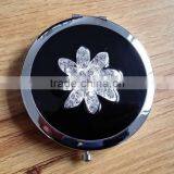 Decorative Portable Makeup Mirror With Metal Flower Decor thumbnail-1