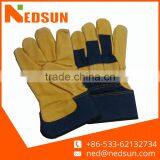 Abrasion Resistant Safety Full Palm Cowhide Gloves for Working thumbnail-1