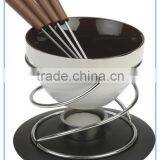 Ceramic Chocolate Fondue Set With Forks thumbnail-1