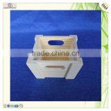 Small Unfinished Carved Pine Wooden Storage Box thumbnail-1