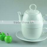 White Cheap Ceramic Teapot With Cup Set for Tea/coffee Use thumbnail-2