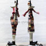 Creative Color Painting Resin Reindeer Figurines Christmas Decoration thumbnail-2