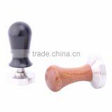304 Stainless Steel Calibrated Pressure Tamper For Coffee And Espresso With Wooden Handle Brown thumbnail-5