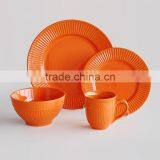 16pcs High Quality Embossed Dinner Set With Purple Solid Color thumbnail-4