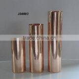 Copper Thin Cylindrical Vase With Mirror Polish and Also Available Mat Finish and Brass Metal Also Available thumbnail-1