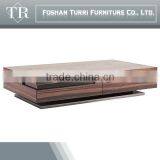 Modern Marble Travertine Top Hardware Base Coffee Table thumbnail-1