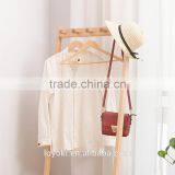 Solid Beech Wood Coat Rack Hat Purse Display Stand With Shoe Bench Entry Way Coat Rack thumbnail-3