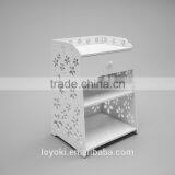 New Modern Simple High Gloss Jane European Style Storage Cabinet With a Drawer , White Carved Night Stand, Bedside Table thumbnail-3