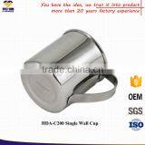 Promotional Custom 200 ML Single Wall Stainless Steel Coffee Mug thumbnail-3