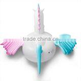 2017 New Style Hot Selling Leasure Giant Inflatable Rainbow Colorfull Unicorn Pool Float Ourdoor Swim Ring Raft Water Party Toys thumbnail-4