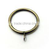 Steel Curtain Metal Rod Ring Fixed Eyelet Inside Diameter 43mm Antique Brass Plated thumbnail-2