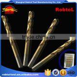 8mm Nano Titanium Coating Straight Shank Hss Twist Drill Bits Cobalt Fully Ground Bright Finish Drilling Metal Forged Alloy