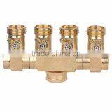 Solid Brass EU Standard Quick Hose Connector 1/2" 5/8" 3/4" Hose Regular High Quality Big Quantity Brass 4-way Hose Connector thumbnail-1