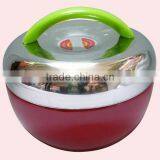 Apple Shape Stainless Steel Round Lunch Box With Handle