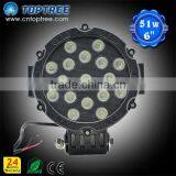 51W Round LED Driving Light Waterproof LED Truck Mining Light thumbnail-1