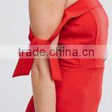 2017 Fashion Red Playsuit With Tie Sleeve for Women thumbnail-3