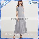 New Model Heather Grey Open Shoulder A Line Women Long Dress thumbnail-1
