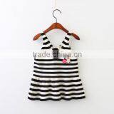 High Quality Autumn Children Clothing Girls Striped V Neck Sleeveless Sweater Vest thumbnail-6