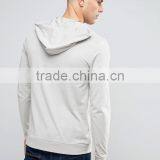Hot Sale Custom With Drawstring Hood Pouch Pocket Ivory Men's 96% Cotton 4% Elastane Casual Slim Fit Pullover Hoodies thumbnail-2